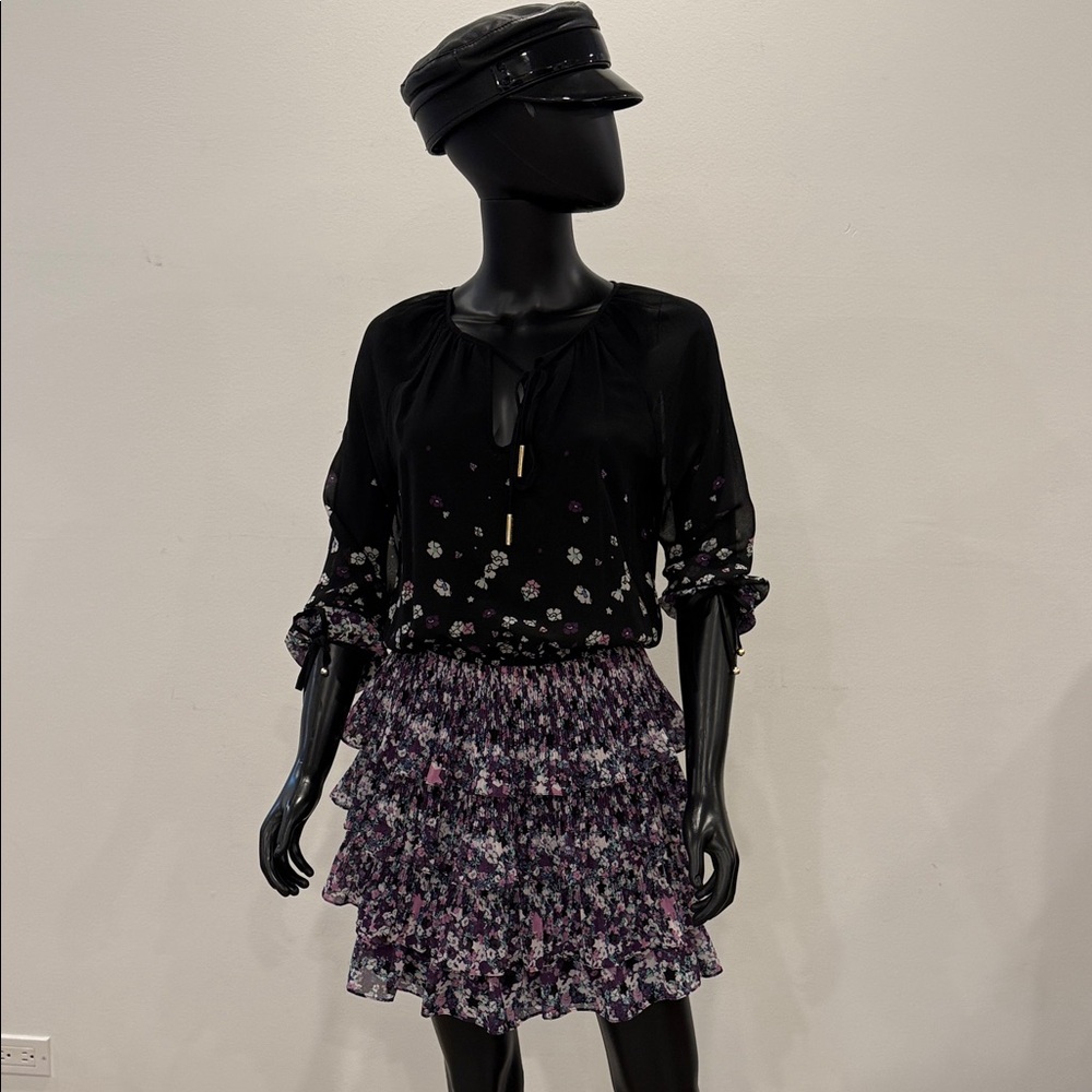 Juicy Couture Floral Tiered Ruffle Dress XS – New | Romantic Boho Spring Mini